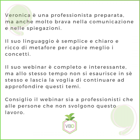 Recensioni webinar Veronica Bignetti